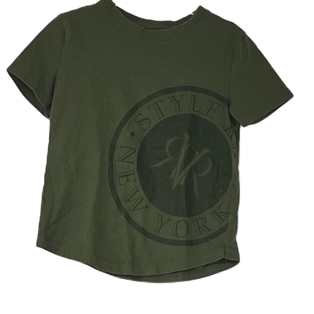 River island kids green New York style graphic shortsleeve Tshirt size 2-3